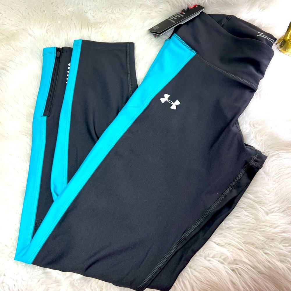 Under Armour Womens HeatGear Yoga Style Pants Leggings Size Large Grey
